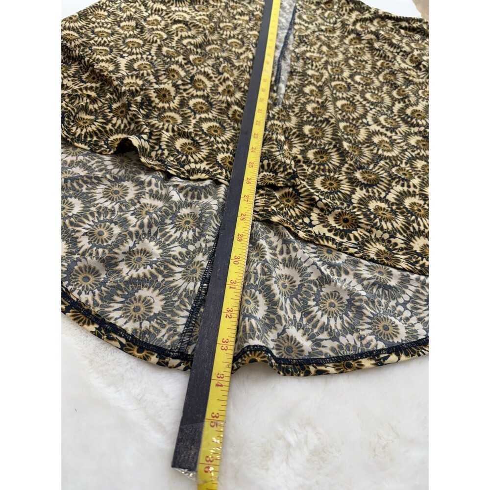 LuLaRoe Open Front Kimono Cardigan Womens S Sunflower Print Navy Yellow Boho - Picture 8 of 12